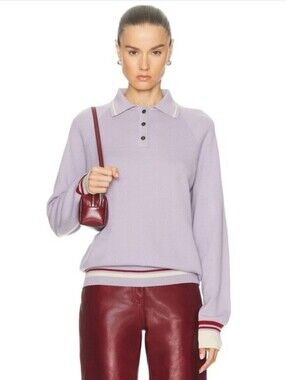 Amiya Nwt Ivy Polo Sweater in Lilac Size Medium